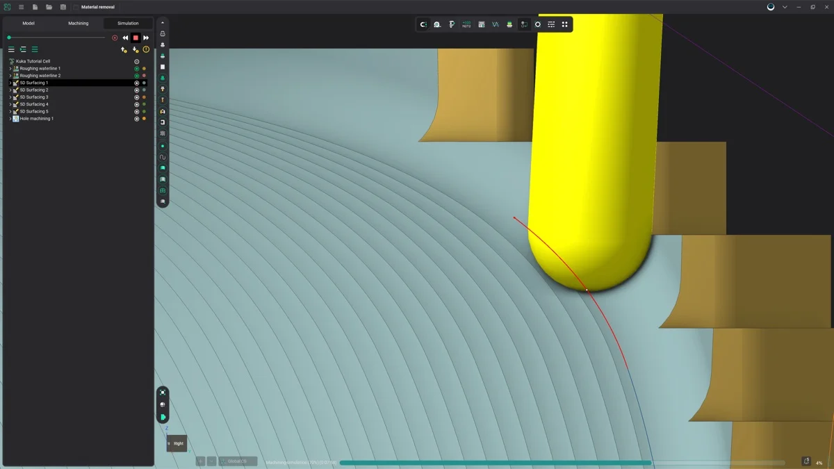 Ency CAM malzeme kaldırma simülasyonu ve analiz