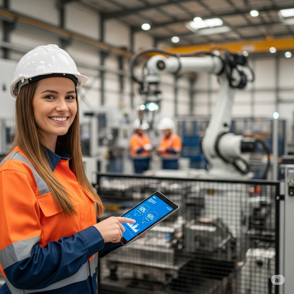 TMS Teknoloji ekibi üretim tesisinde